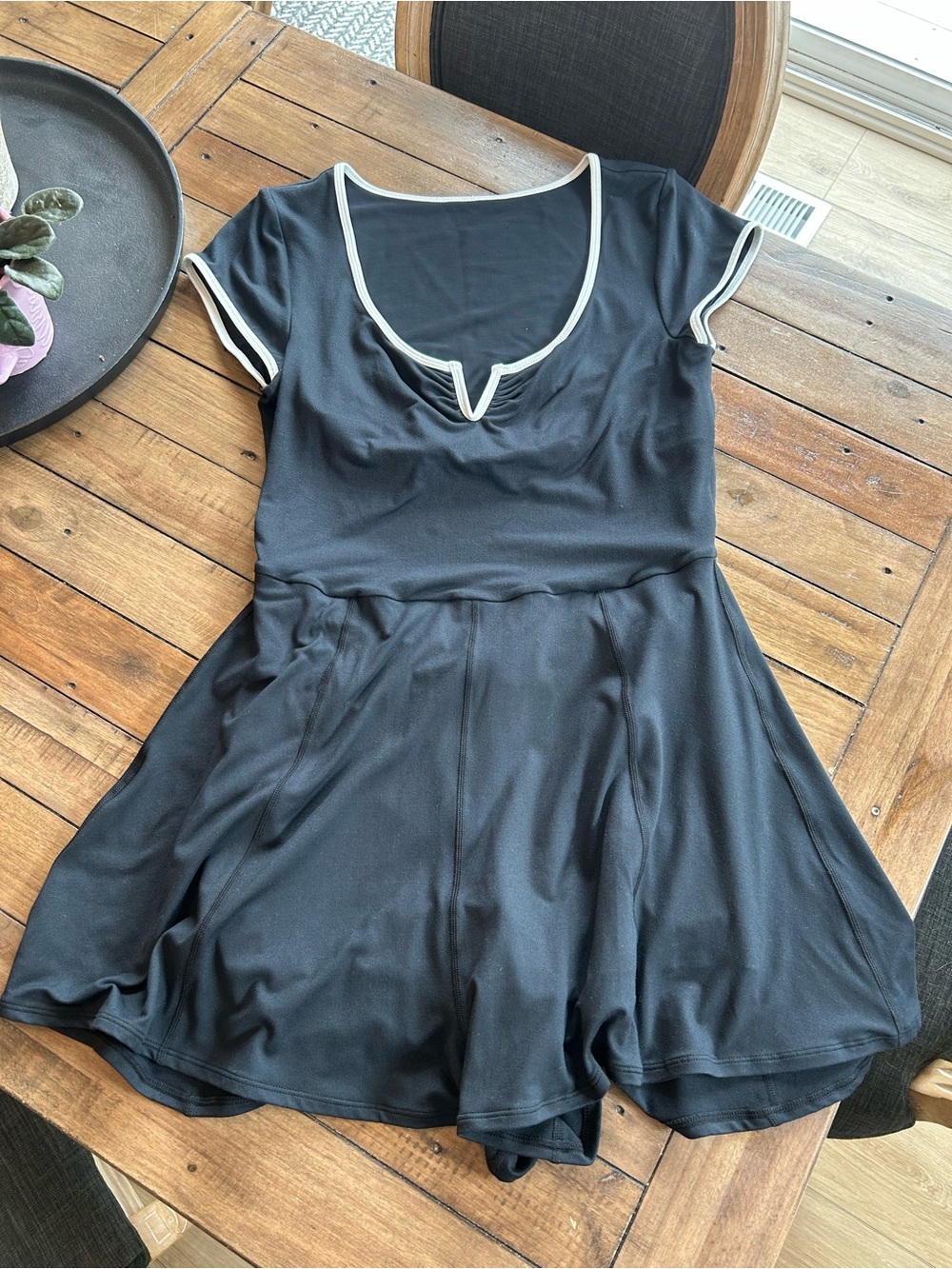 Fp Movement Pipe Dream Shortsie Black White Active Romper L